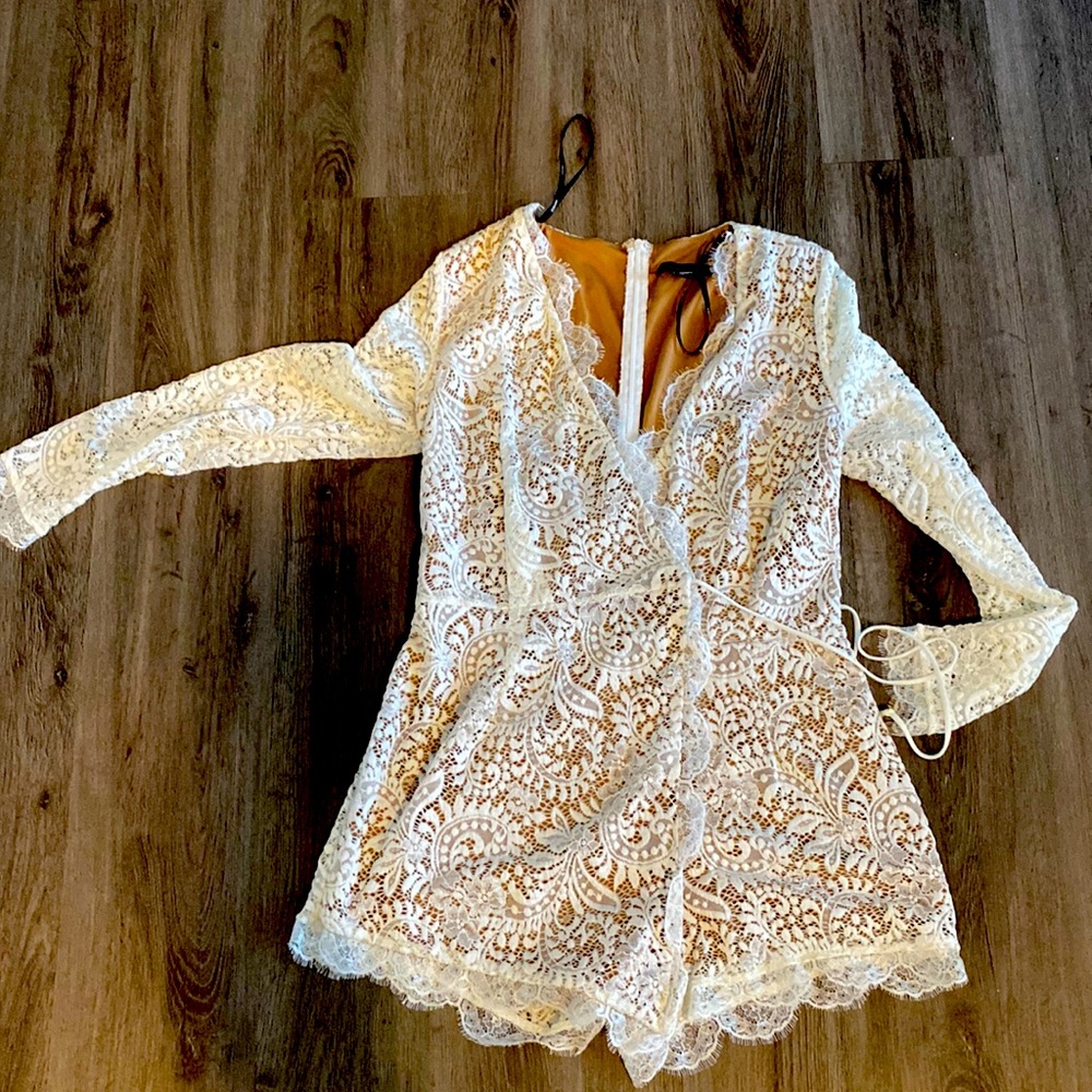 White lace romper